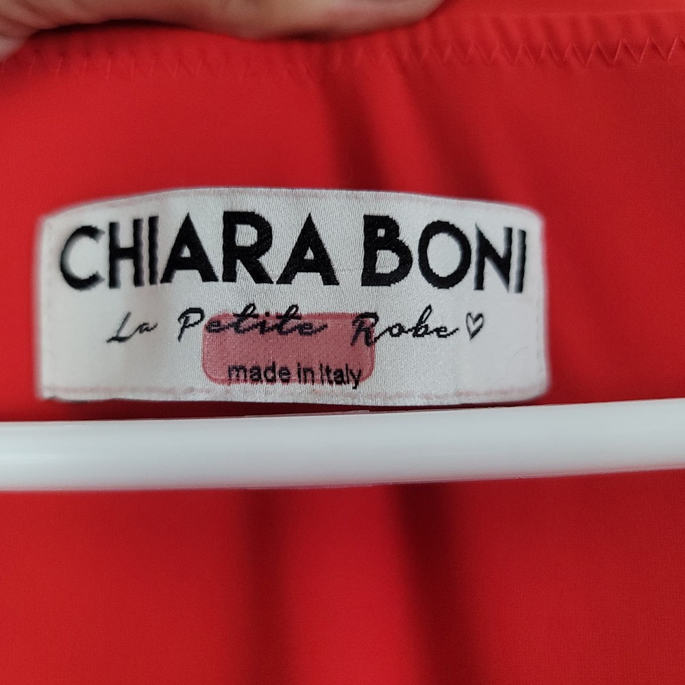 Chiara Boni La Petite Robe Corie V-Neck Fit & Flare Sleeveless Cocktail Dress - Picture 3 of 16